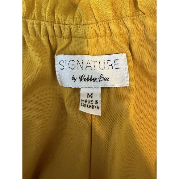 Signature by Robbie Bee Yellow Ruffle Dress Women's Medium - Picture 7 of 9